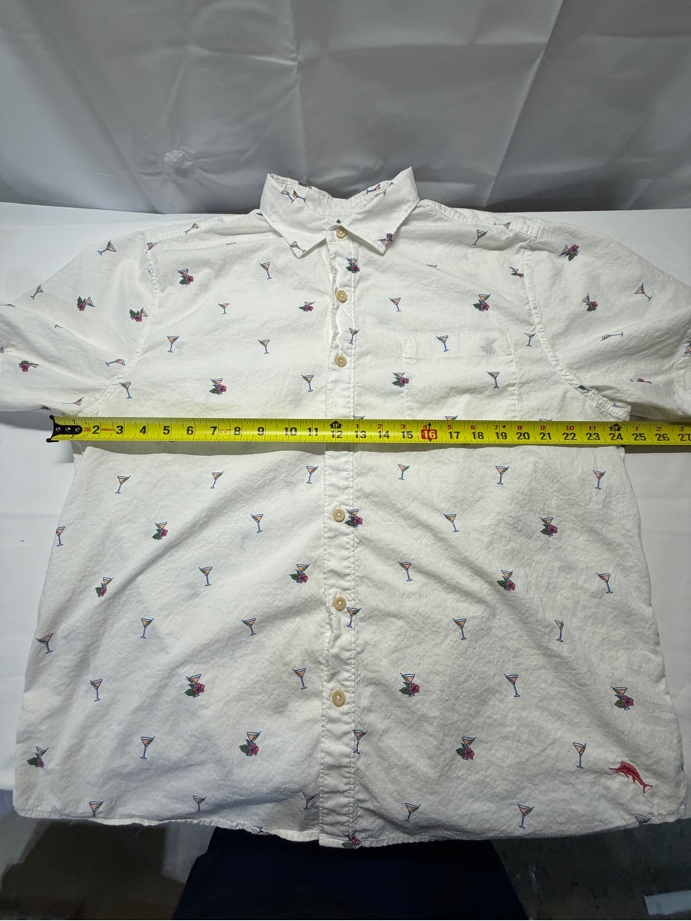 Tommy Bahama Men's Short Sleeve White Cocktail Hawaiian Shirt Size XL - Picture 7 of 9